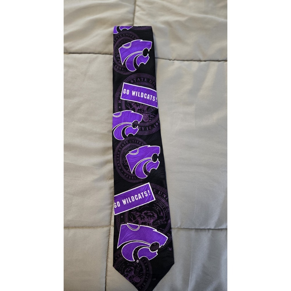 Vintage Kansas State Wildcats Silk Tie 1995 RM Sport Go Wildcats NCAA College